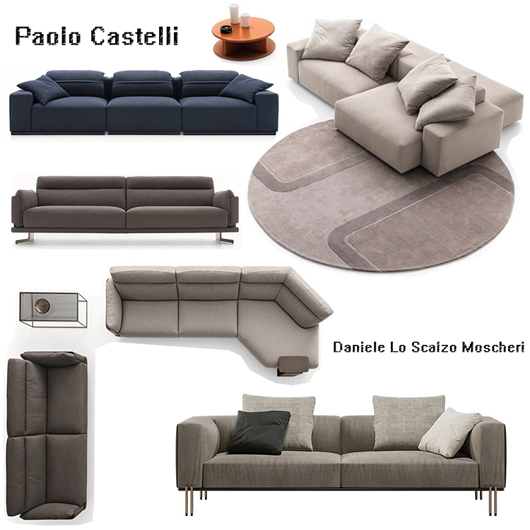 五款Ditre Italia單人雙人多人沙發(fā)Paolo Castelli不銹鋼鍍金布藝Stefano Spessotto意大利Daniele Lo Scalzo Moscheri