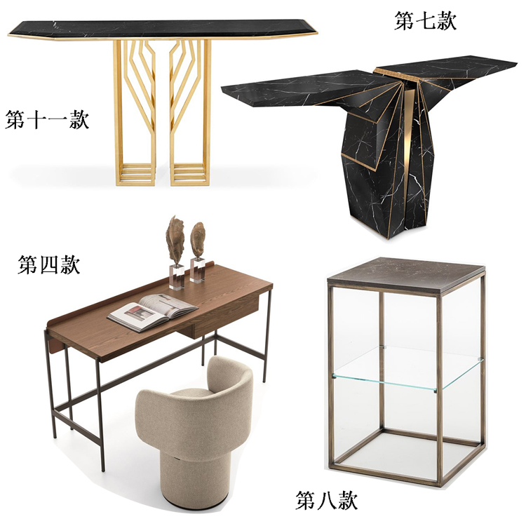 11款Massimo Dei新品Marco Piva不銹鋼實(shí)木大理石邊桌OAK邊柜茶幾床頭柜書(shū)桌書(shū)柜LUXXU辦公桌