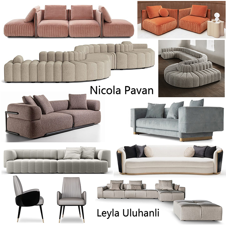 12款2023年新品新款 意大利Giuseppe Viganò單人多人沙發(fā)凳子休閑椅Paola Navone保拉輕奢餐椅