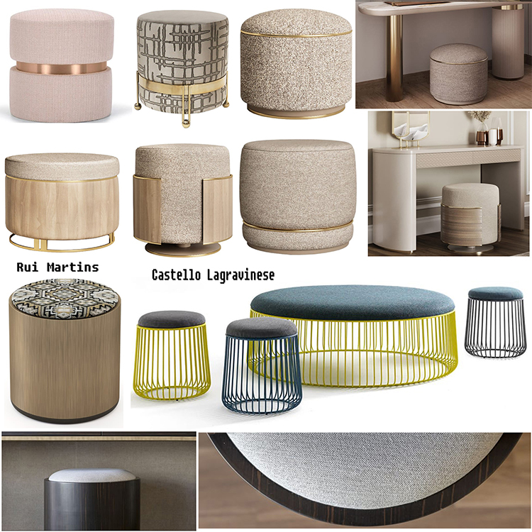 2024年12款PRADDY沙發(fā)腳踏凳Castello Lagravinese換鞋Rui Martins腳凳子葡萄牙