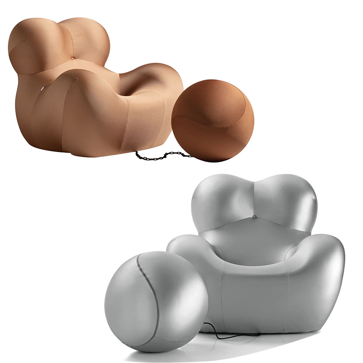 SERIE UP現(xiàn)貨意大利母親的懷抱Gaetano Pesce女人身體母子圓球腳踏 線條美絨球椅