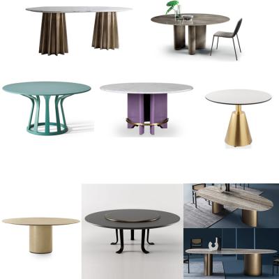 2024年8款新品 Cassina卡西納Roberto Lazzeroni餐桌橢圓洽談會(huì)議桌Lago五金Patrick Jouin金色輕奢