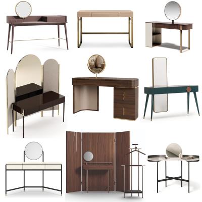 最新10款Cassina卡西納輕奢實木新中式古典Rui Martins軟包寫字臺桌子