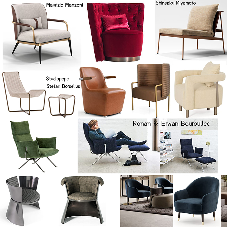 款新品Maurizio Manzoni 奢華Magis休閑Studiopepe扶手沙發(fā)椅