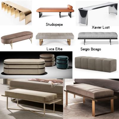 十款意大利Bonaldo設計流線型金拱門輕奢家居 Luca Erba意式英菲尼迪床頭長凳