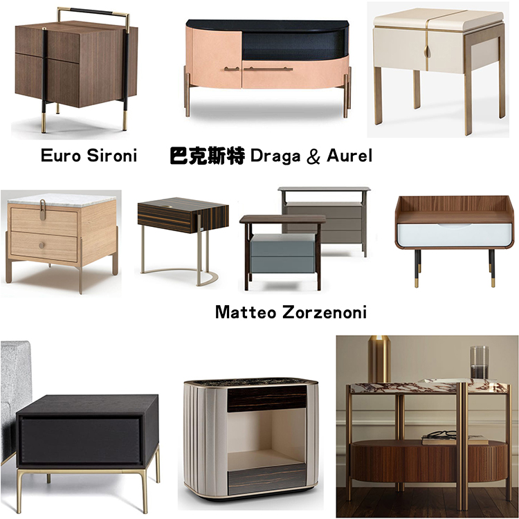 10款新品巴克斯特Matteo Zorzenoni設計床頭柜茶幾兩用新中式復古輕奢