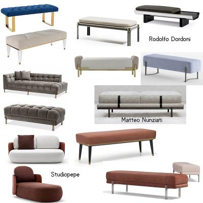 Minotti米洛提設計11款室內外長椅 Matteo Nunziati輕奢極簡床頭長凳服裝店換鞋