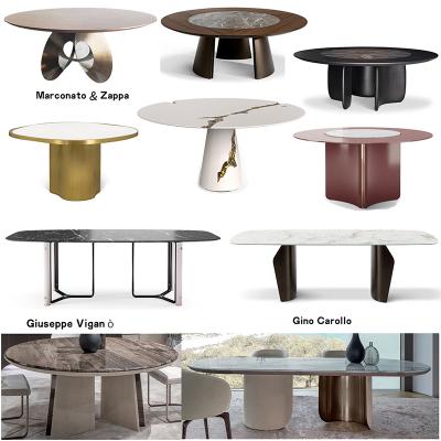 10款Longhi隆吉設(shè)計(jì)Giuseppe Viganò輕奢橢圓形餐桌長(zhǎng)形辦公酒店大班桌