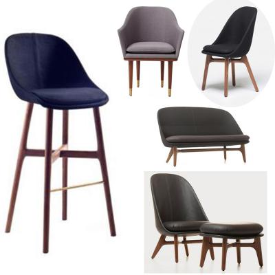 6款胡如珊Neri&Hu郭錫恩實(shí)木酒吧椅吧凳  會(huì)所酒店吧椅咖啡店高腳椅 Design and Research Office世界知名華人建筑師