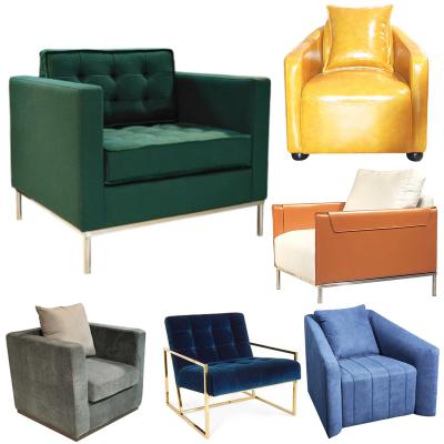 Jonathan Adler六款304不銹鋼意式極簡家具定制 單人沙發(fā)絨布電鍍拉扣美國設(shè)計師佛羅倫薩