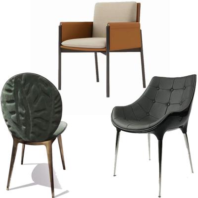 3款A(yù)ndrea bonini黛安娜休閑椅 Turri餐椅創(chuàng)意談會議椅酒店酒吧家用商用Visionnaire 不銹鋼腳豪華