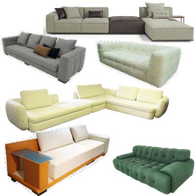 六款意大利咪諾蒂多人沙發(fā)Jean-Marie Massaud中式茶幾 馬鞍硬皮義大利普拉薩沙發(fā)