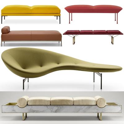 6款長椅意大利Piero Lissoni 斯坦福 阿斯頓馬丁五金軟件包意式極簡雙人不銹鋼銅色金色藝術(shù)