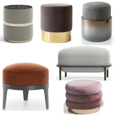 意大利 capital collection COOKIE 曲奇50茶幾  不銹鋼亮面反光鏡面金色布藝大理石實木凳子墩子腳踏