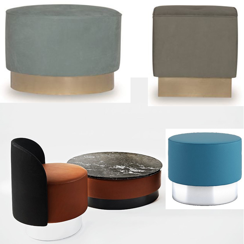 多款軟包茶幾大全 皮革布藝茶幾凳子椅子 Tacchini PASTILLES Round marble coffee table by Studiopepe