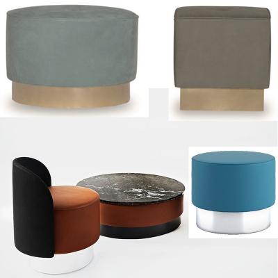 多款軟包茶幾大全 皮革布藝茶幾凳子椅子 Tacchini PASTILLES Round marble coffee table by Studiopepe