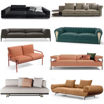 10款意大利Longhi隆吉意式輕奢Andrea Bonini設(shè)計(jì)高端雙人三人沙發(fā)茶幾組合 倫敦上流社會家居